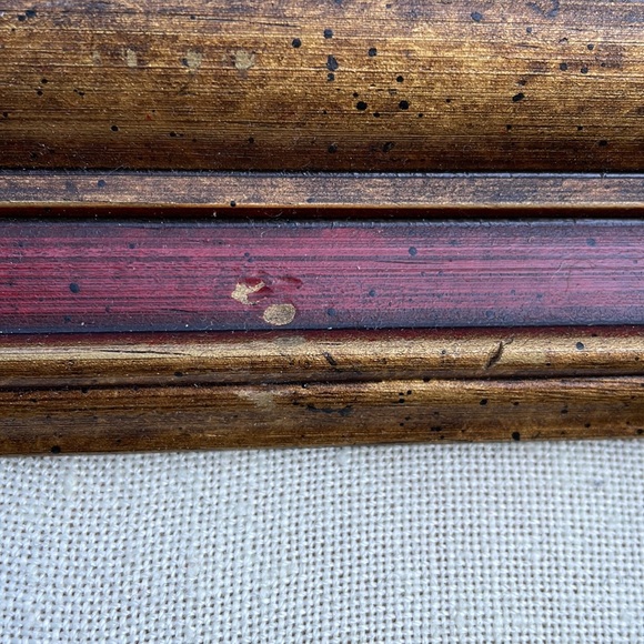 Crewel art frame needlework kitchen coffee grannycore  fall kitsch 70s vtg - Picture 11 of 12